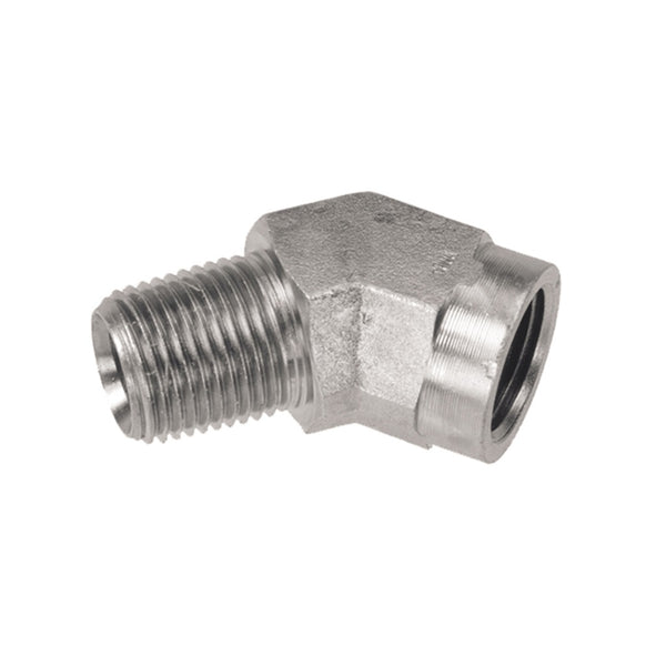 1 in. x 1 in. NPT Threaded - Female 45 Degree Elbow - Steel Pipe Fitting  (Cr3+ Chrome Plated)