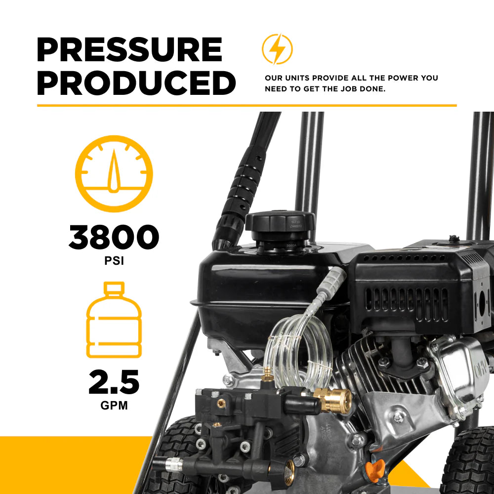 BE 3800psi 2.5gpm PowerEase R225 Portable Direct Drive Pressure Washer